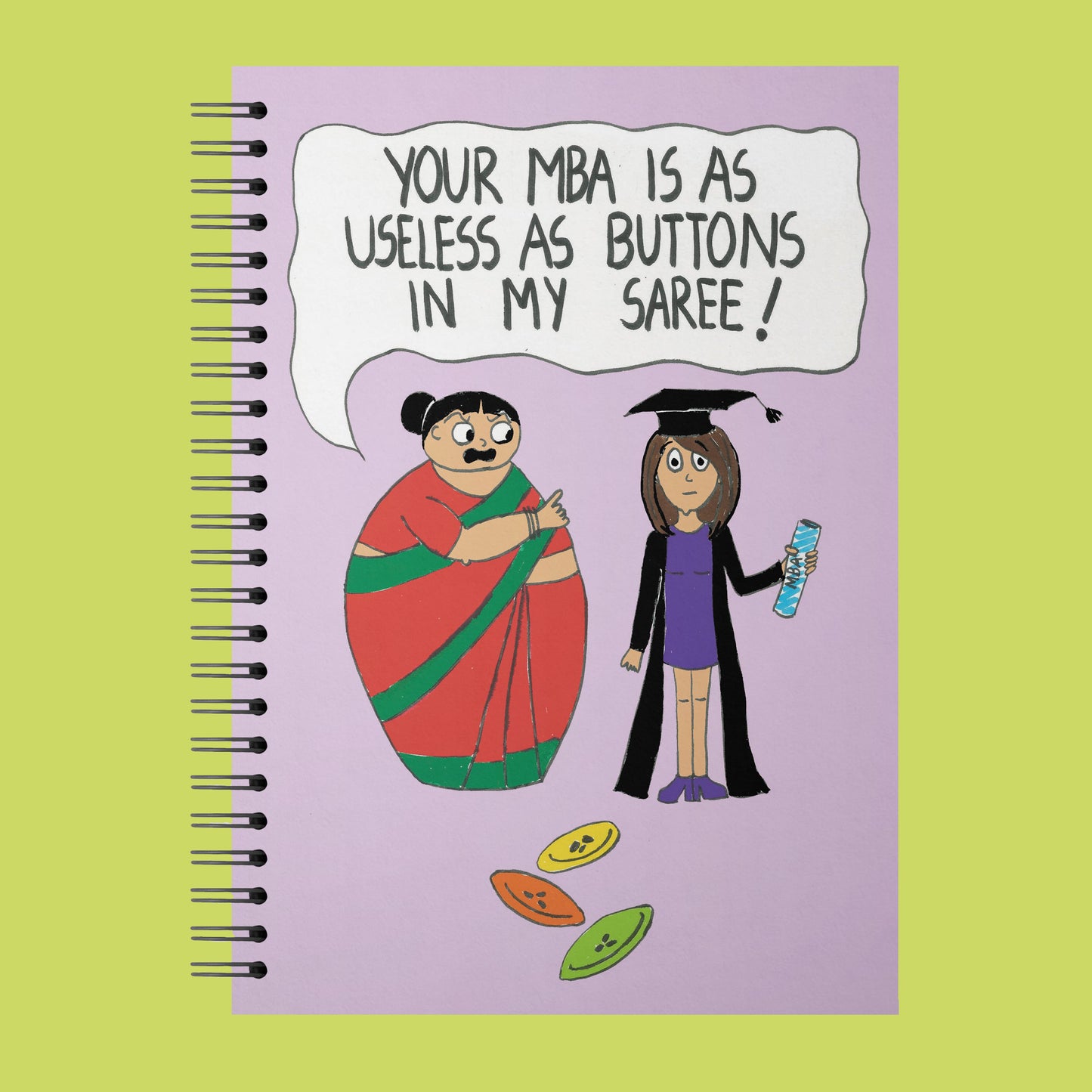 Sassy Aunty Diaries | Funny Hardbound Spiral Notebook