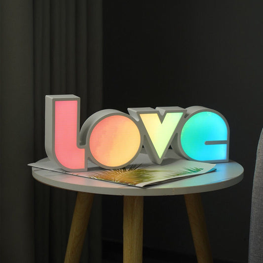 Love Lamp | LED Summer Vibes Rainbow Lamp | Home Decor Mood Lighting Gift